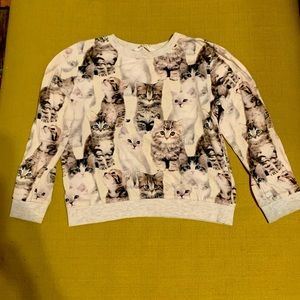 H&M Kitten Sweatshirt - EUC - 4-6Y